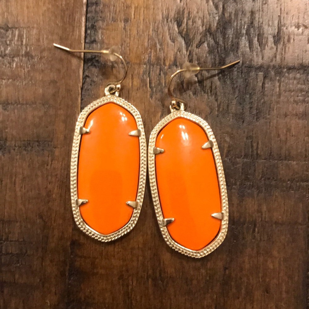 ✨Kendra Scott Orange Ella Earrings✨